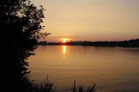 Pickmere Lake by sunset